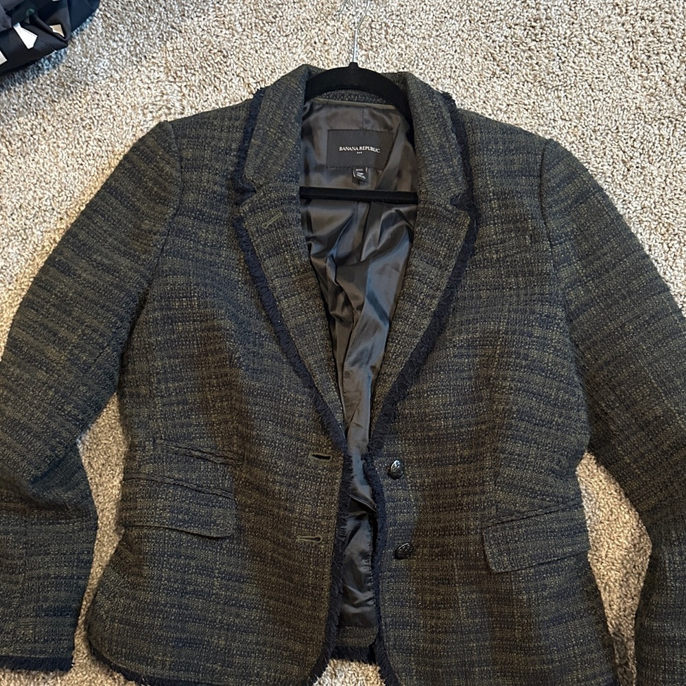 Banana Republic Dark Green and Navy Blazer